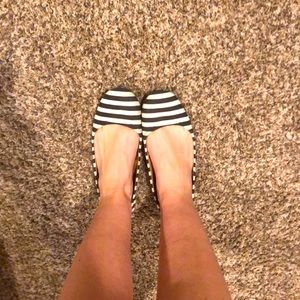 Striped flats size 8